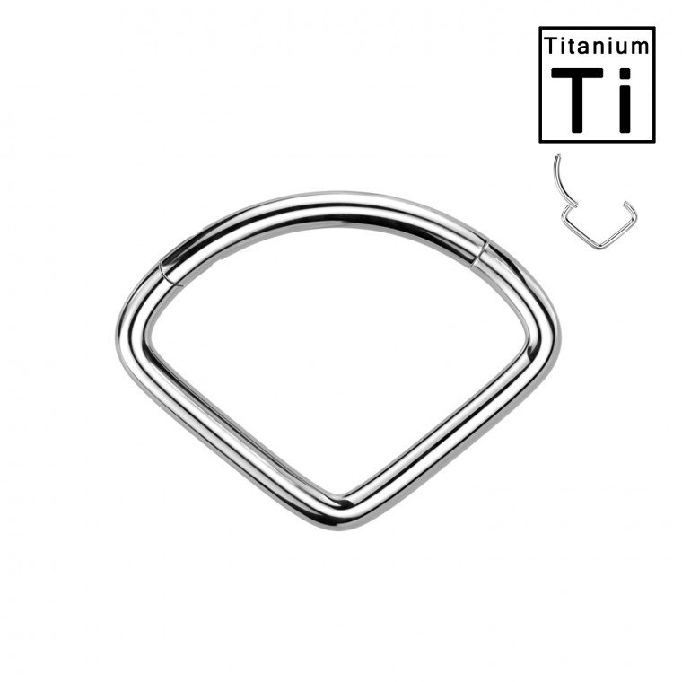 PWY-122 Piercing Cerchio Clicker in Titanio a Forma V 