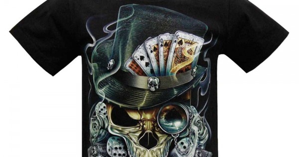 Human Skull and Beard Grunge Rocker' Unisex Jersey T-Shirt